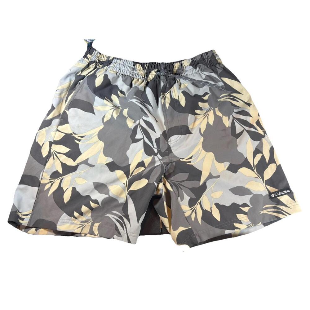Columbia Men’s Green Graphic Print Swim Shorts Size L